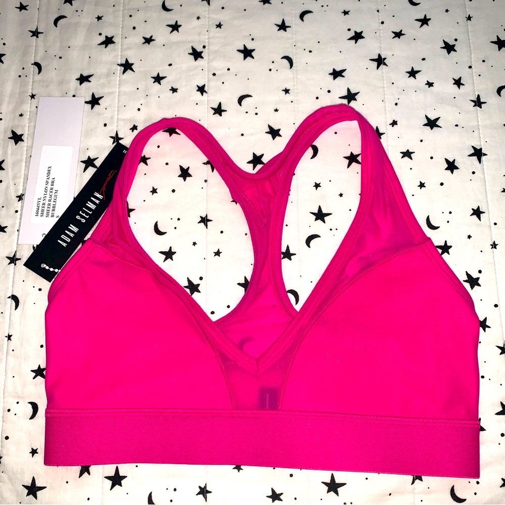 ADAM SELMAN SPORT Sheer razor bra NWT